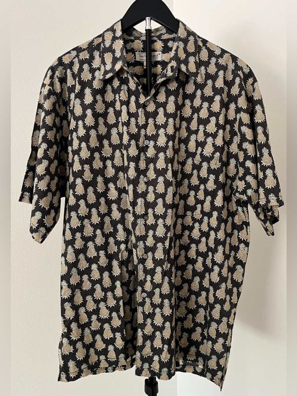 🍍 Tori Richard Honolulu Men's Pineapple Print Shirt | Classic Aloha Cool | XL